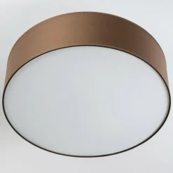 Lampes En Tissu-hofstein Plafonnier Foggia Brun, 3 lumières