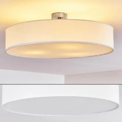 Lampes En Tissu-hofstein Plafonnier Foggia Nickel mat, 3 lumières