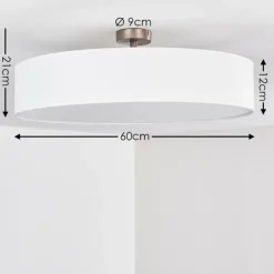 Lampes En Tissu-hofstein Plafonnier Foggia Nickel mat, 3 lumières