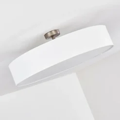 Lampes En Tissu-hofstein Plafonnier Foggia Nickel mat, 3 lumières