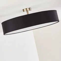 Lampes En Tissu-hofstein Plafonnier Foggia Nickel mat, 3 lumières