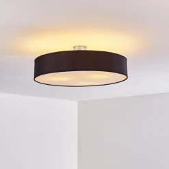 Lampes En Tissu-hofstein Plafonnier Foggia Nickel mat, 3 lumières