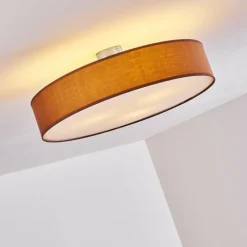 Lampes En Tissu-hofstein Plafonnier Foggia Nickel mat, 3 lumières