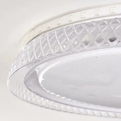 hofstein Plafonnier Fondaco LED Blanc, 1 lumière, Télécommandes, Changeur de couleurs