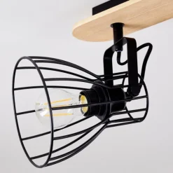 Lampes Vintages & Rétros-hofstein Plafonnier Forshaga Brun, 3 lumières