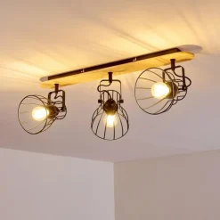 Lampes Vintages & Rétros-hofstein Plafonnier Forshaga Brun, 3 lumières