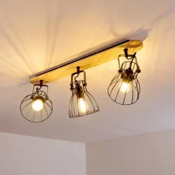 Lampes Vintages & Rétros-hofstein Plafonnier Forshaga Brun, 3 lumières