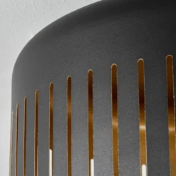 Lampes Dorées-hofstein Plafonnier Fournie Noir, 1 lumière