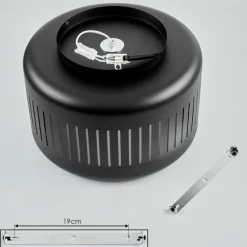 Lampes Dorées-hofstein Plafonnier Fournie Noir, 1 lumière