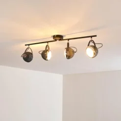 hofstein Plafonnier Foverup Chrome, Gris, 4 lumières