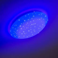 hofstein Plafonnier FOXES LED Blanc, 1 lumière, Télécommandes, Changeur de couleurs* Éclairage Led