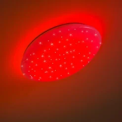 hofstein Plafonnier FOXES LED Blanc, 1 lumière, Télécommandes, Changeur de couleurs* Éclairage Led