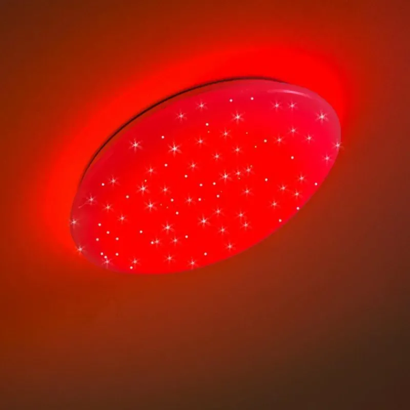 hofstein Plafonnier FOXES LED Blanc, 1 lumière, Télécommandes, Changeur de couleurs* Éclairage Led