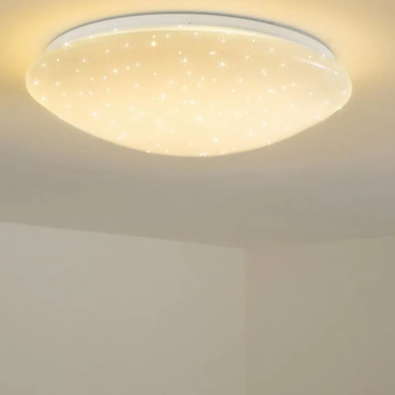 hofstein Plafonnier FOXES LED Blanc, 1 lumière, Télécommandes, Changeur de couleurs* Éclairage Led