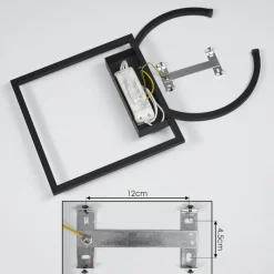 hofstein Plafonnier Frederick LED Noir, Blanc, 1 lumière