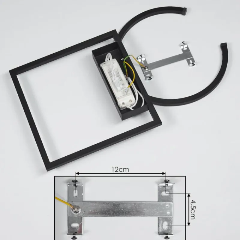 hofstein Plafonnier Frederick LED Noir, Blanc, 1 lumière