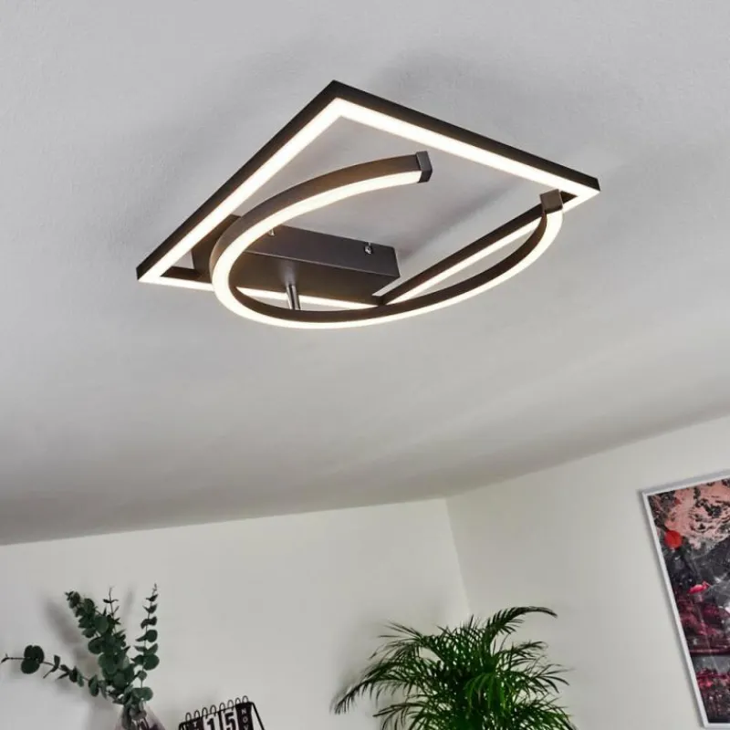 hofstein Plafonnier Frederick LED Noir, Blanc, 1 lumière