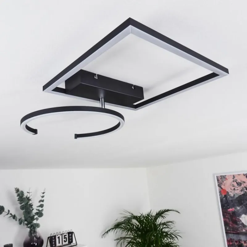 hofstein Plafonnier Frederick LED Noir, Blanc, 1 lumière