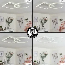 hofstein Plafonnier Frederick LED Chrome, Blanc, 1 lumière