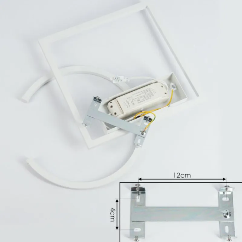 hofstein Plafonnier Frederick LED Chrome, Blanc, 1 lumière