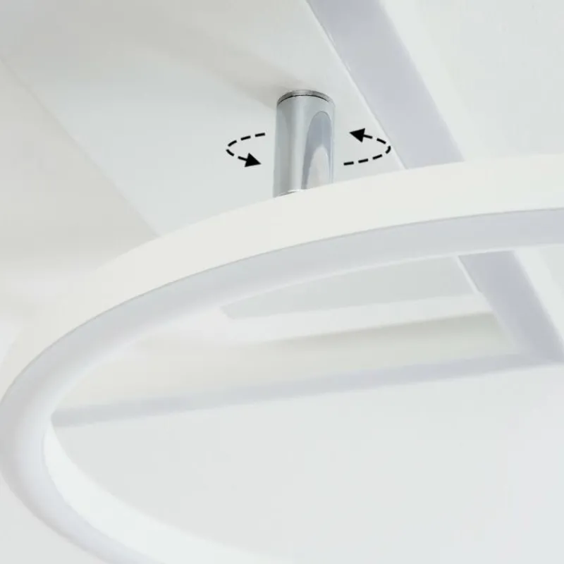 hofstein Plafonnier Frederick LED Chrome, Blanc, 1 lumière