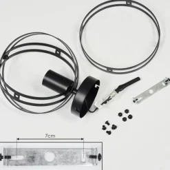 Lampes Industrielles-hofstein Plafonnier Freguesia Noir, 1 lumière