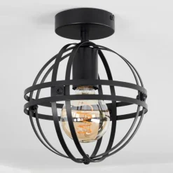 Lampes Industrielles-hofstein Plafonnier Freguesia Noir, 1 lumière