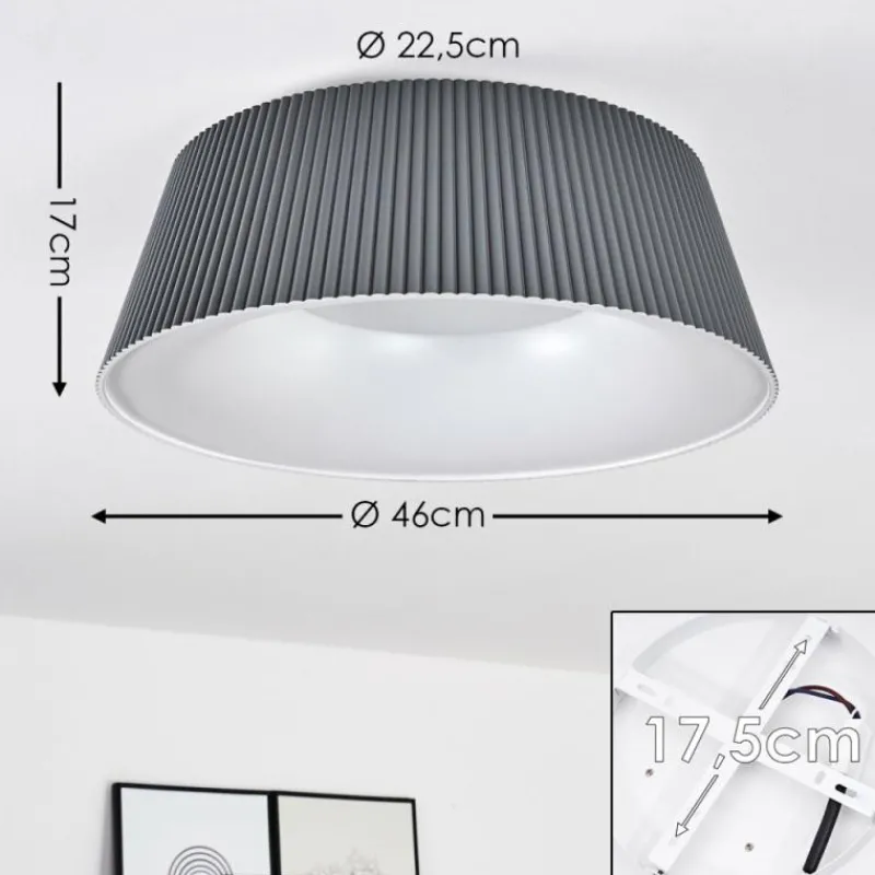 hofstein Plafonnier Fremont LED Gris, 1 lumière