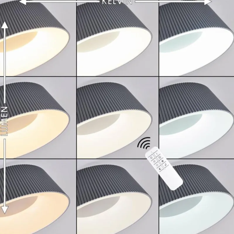 hofstein Plafonnier Fremont LED Gris, 1 lumière