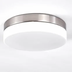 hofstein Plafonnier Fresno Nickel mat, 2 lumières