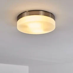 hofstein Plafonnier Fresno Nickel mat, 2 lumières