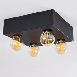 Lampes Vintages & Rétros-hofstein Plafonnier Fria Noir, 4 lumières