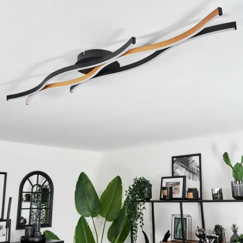 hofstein Plafonnier Fuliola LED Noir, 1 lumière