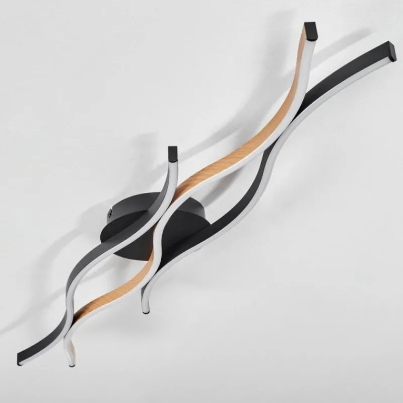 hofstein Plafonnier Fuliola LED Noir, 1 lumière