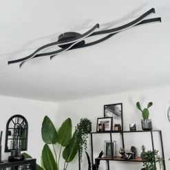 hofstein Plafonnier Fuliola LED Noir, 1 lumière