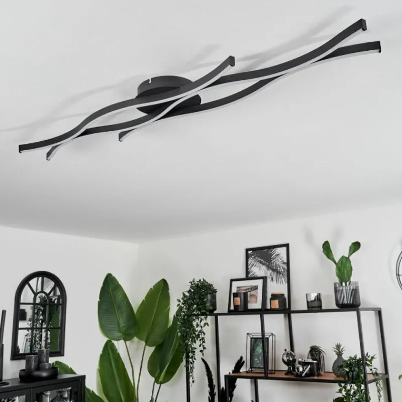 hofstein Plafonnier Fuliola LED Noir, 1 lumière