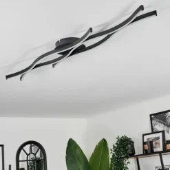 hofstein Plafonnier Fuliola LED Noir, 1 lumière