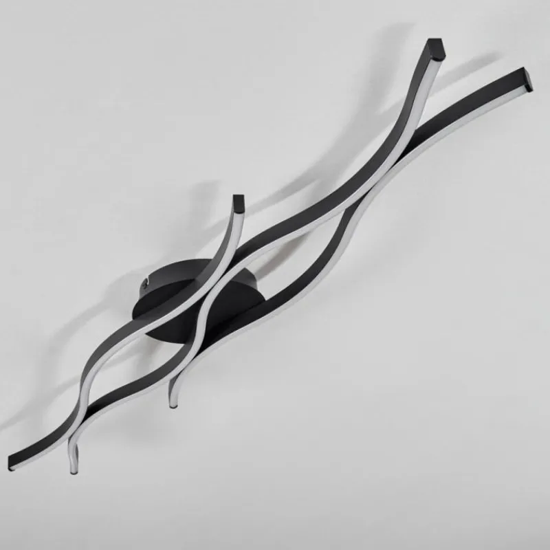 hofstein Plafonnier Fuliola LED Noir, 1 lumière