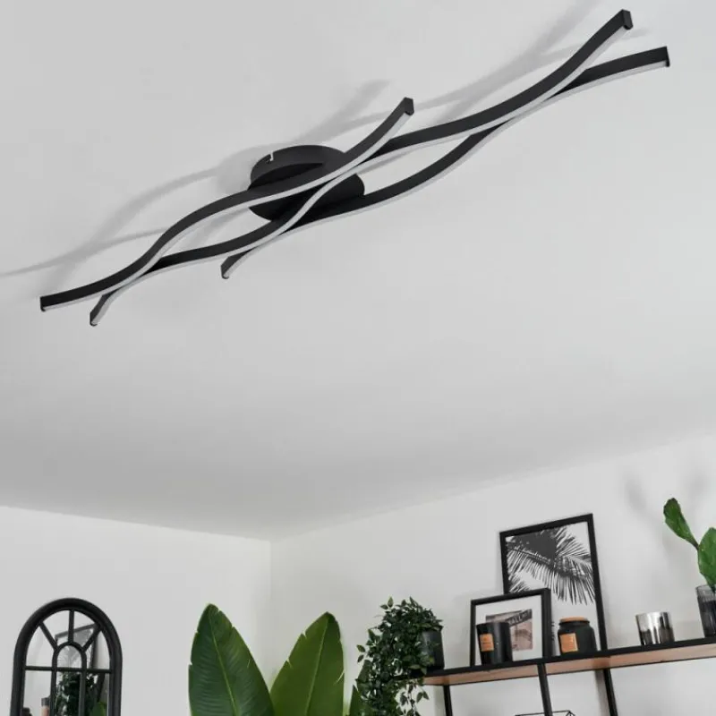 hofstein Plafonnier Fuliola LED Noir, 1 lumière