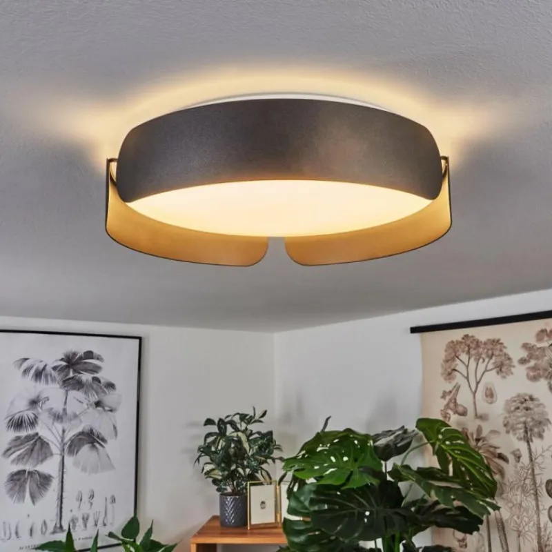 hofstein Plafonnier Fuscado LED Noir, 1 lumière