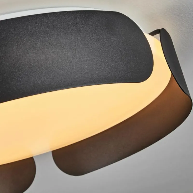 hofstein Plafonnier Fuscado LED Noir, 1 lumière