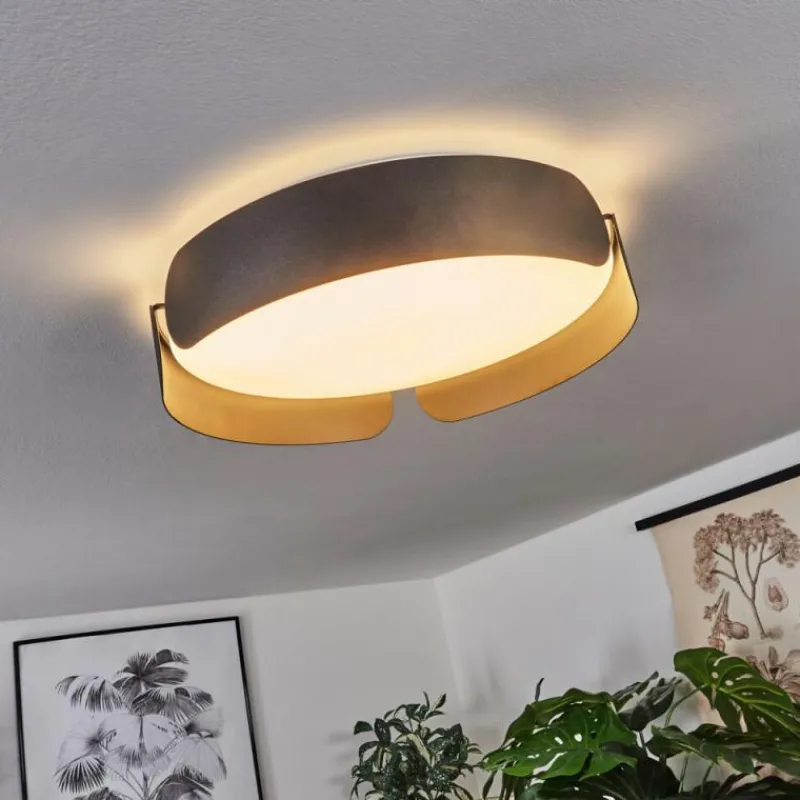 hofstein Plafonnier Fuscado LED Noir, 1 lumière