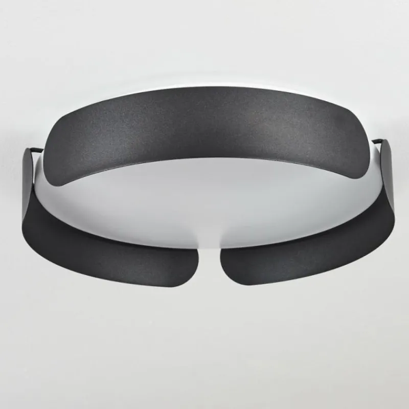 hofstein Plafonnier Fuscado LED Noir, 1 lumière