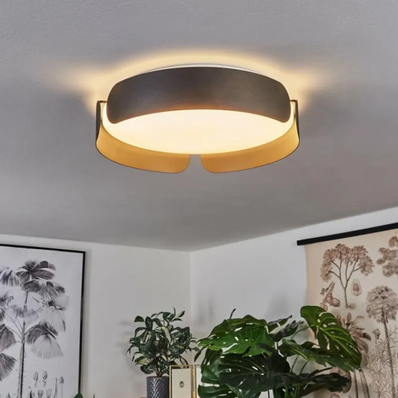 hofstein Plafonnier Fuscado LED Noir, 1 lumière