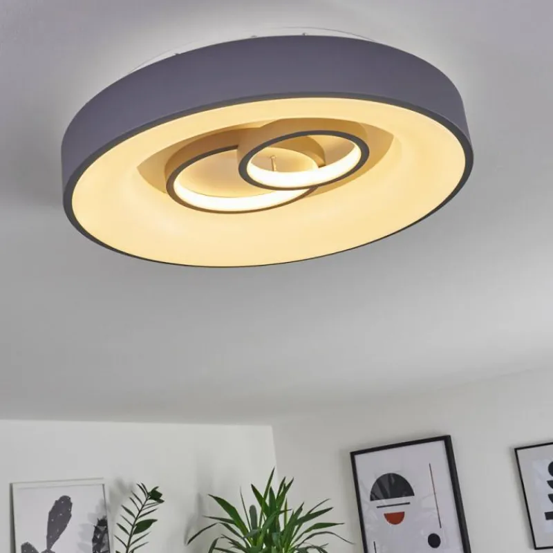 hofstein Plafonnier Gabbiana LED Gris, Blanc, 1 lumière, Télécommandes