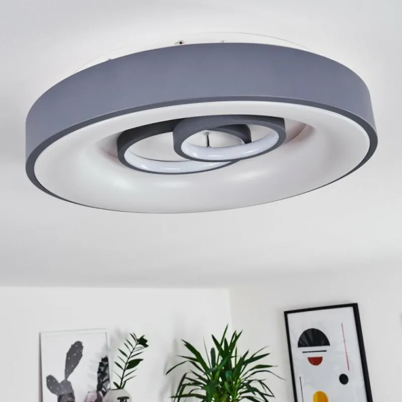 hofstein Plafonnier Gabbiana LED Gris, Blanc, 1 lumière, Télécommandes