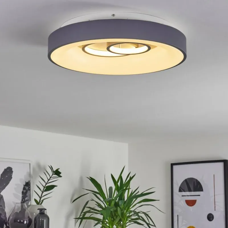 hofstein Plafonnier Gabbiana LED Gris, Blanc, 1 lumière, Télécommandes