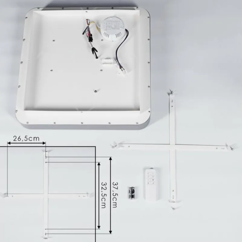 hofstein Plafonnier Gabbiana LED Gris, Blanc, 1 lumière, Télécommandes