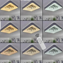 hofstein Plafonnier Gabbiana LED Gris, Blanc, 1 lumière, Télécommandes