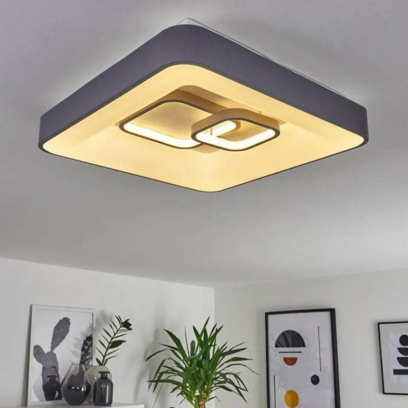 hofstein Plafonnier Gabbiana LED Gris, Blanc, 1 lumière, Télécommandes